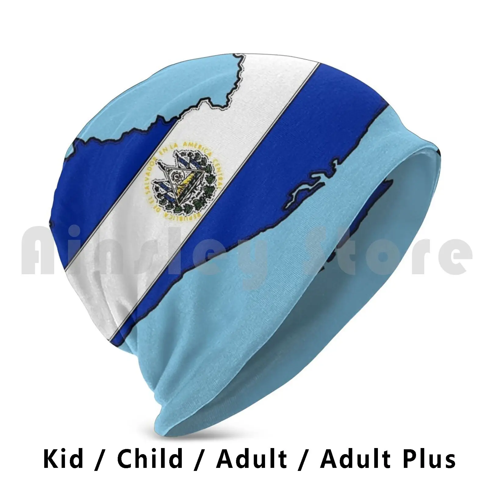 El Salvador Map With Salvadoran Flag Beanies Pullover Cap Comfortable El Salvador Salvadoran San Salvador