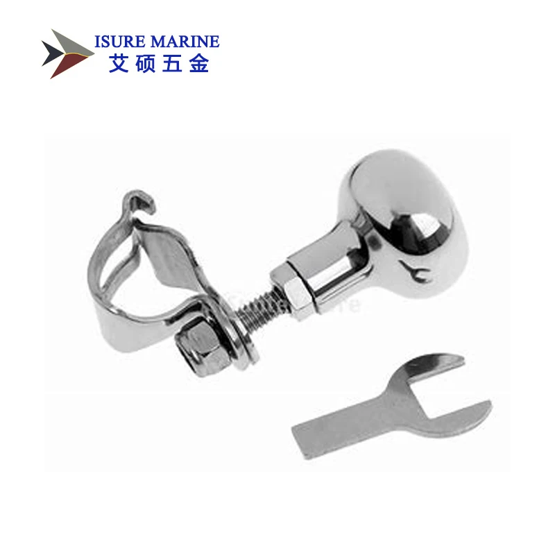 

ISURE MARINE 316 Stainless Steel Boat Steering Wheel Knob, Steering Wheel Maneuvering Knob Dia. from 5/8'' to 1''