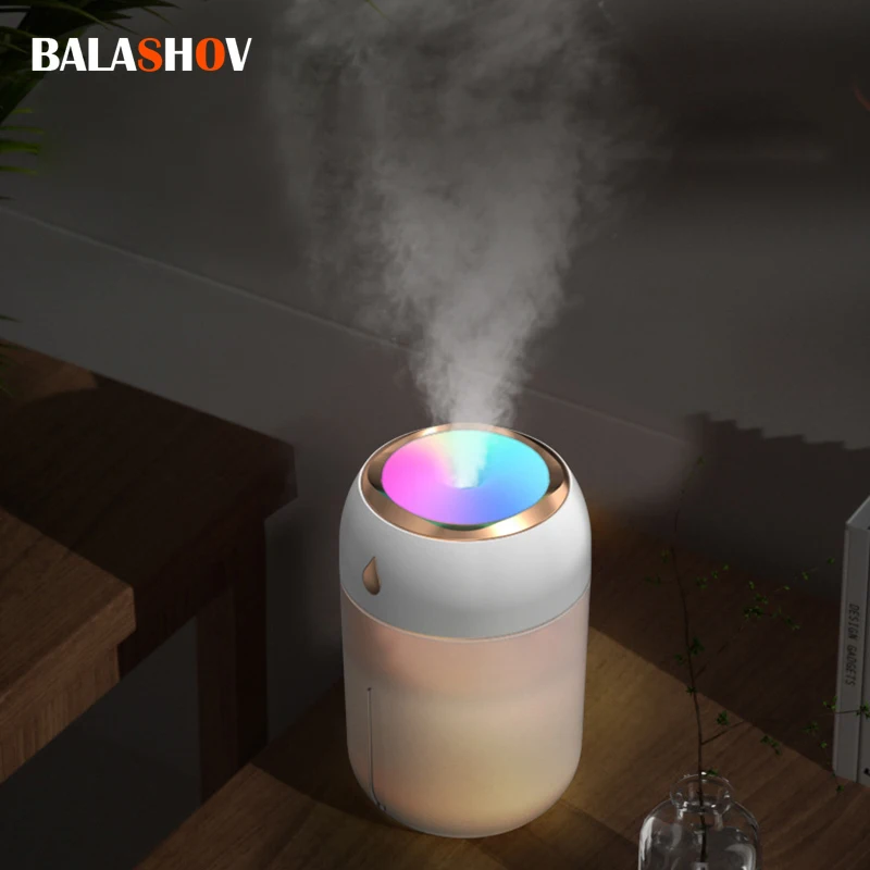 

330ML Humidifier Mini Air Ultrasonic LED Lamp USB Essential Oil Diffuser With Romantic Ligh Car Purifier Aroma Anion Mist Maker