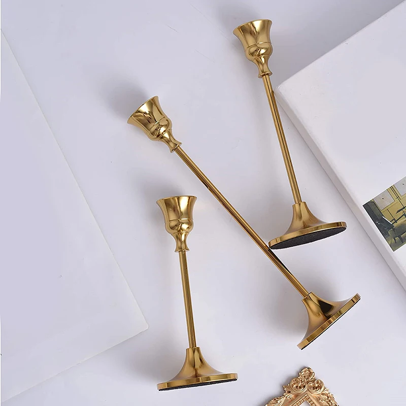 Wedding Dinning Candlestick Holders Centerpiece Table Decorative Candle Holder Single-head Taper Candle Holder Ornaments