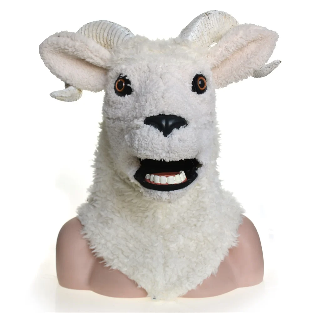 HuiTai sheep real animal face masks wholesale handmade custom animal mask for party