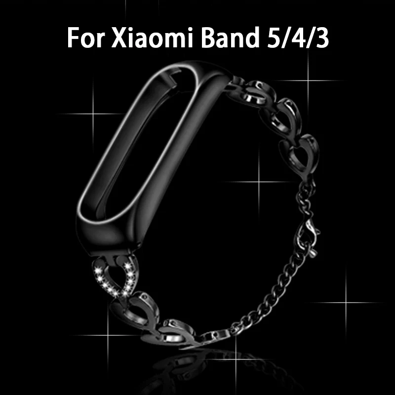 

Браслеты для Mi Band 5 4 3 металлические браслеты из нержавеющей стали Miband 3 4 5 браслеты ремешки для Xiaomi Mi Band 4 3 Аксессуары для браслета