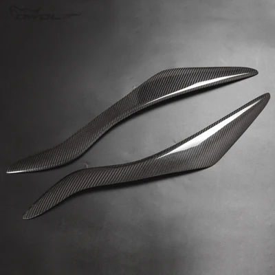 Carbon Fiber Koplamp Wenkbrauwen Cover Trim Sticker Hoofd Lamp Ooglid Voor Ford Focus MK3 2012 - 2014 Focus St Fiber glas Wenkbrauw