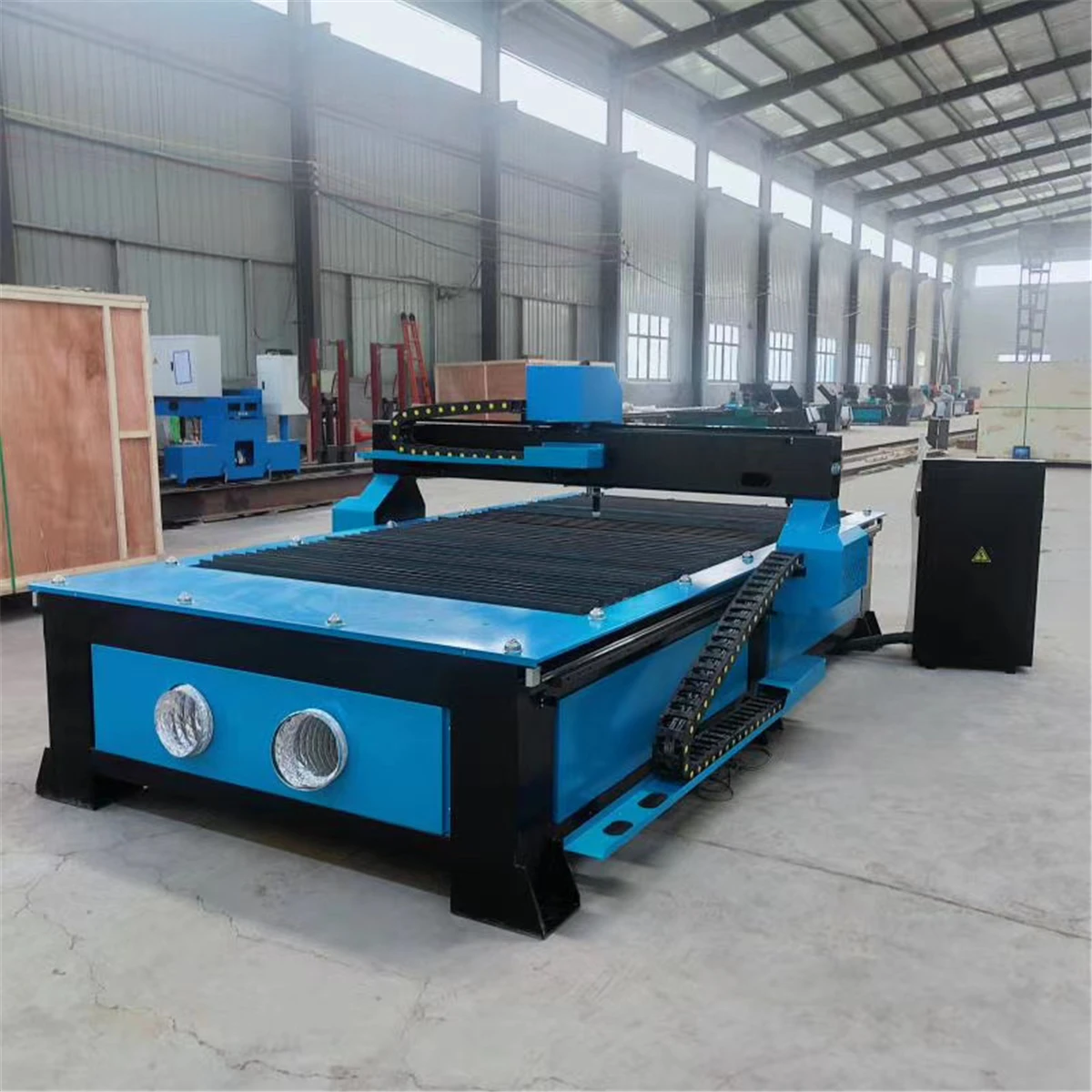 China CNC Plasma Cutting Drilling Machine / Duct work Plasma Cutter With LGK 120A Plasma Power