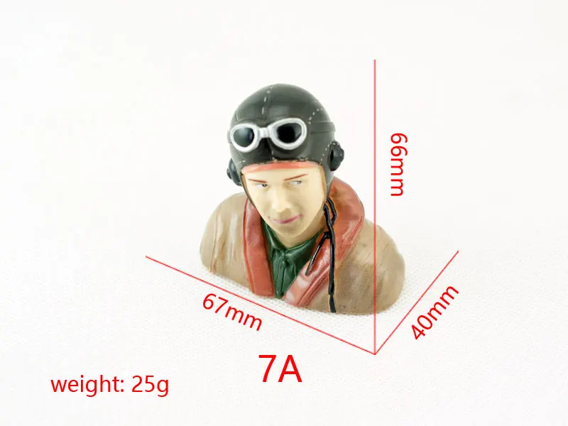 1/9 1/5 1/6 Scale Figure Pilots Pilot Toy Model With Headset Glass for RC Plane