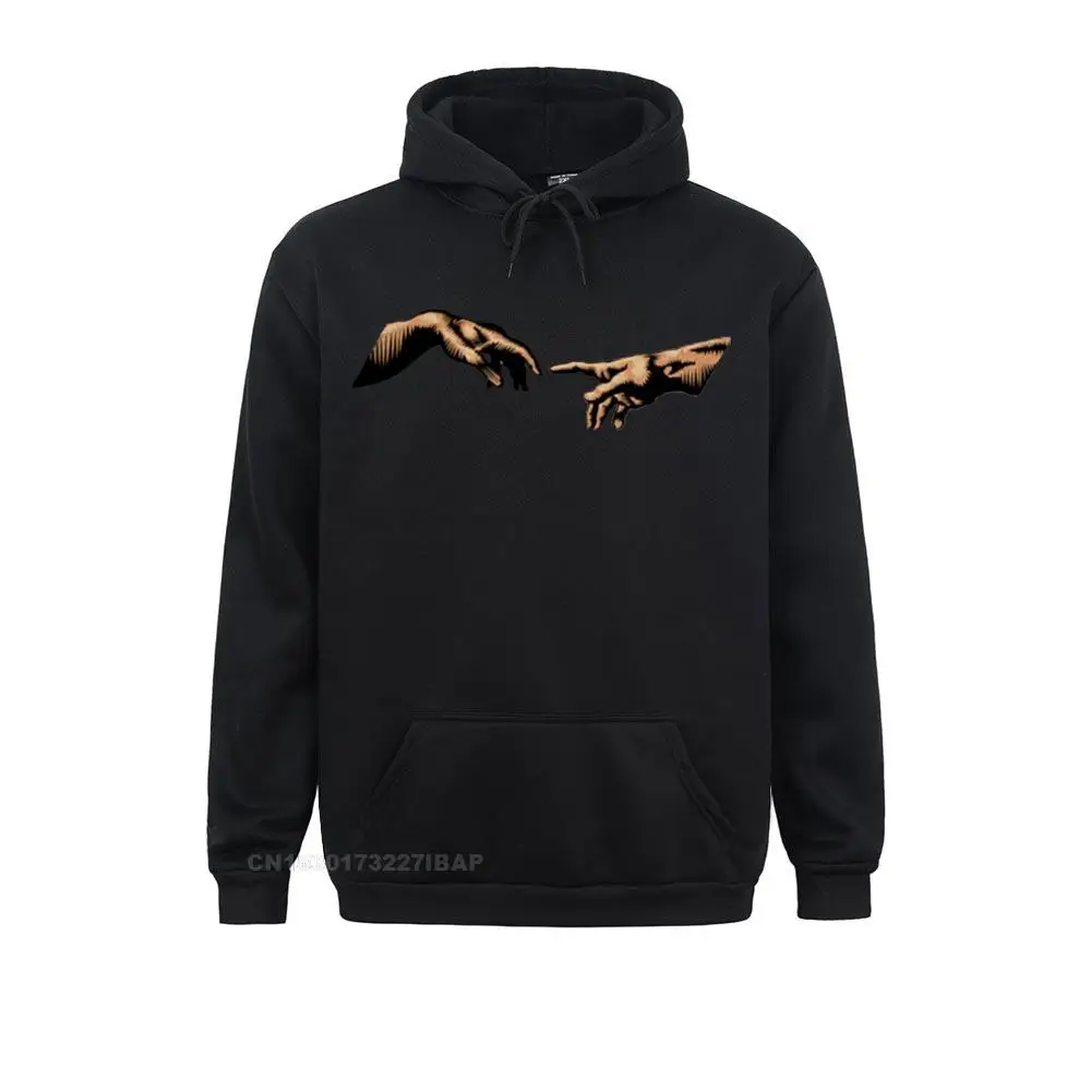 Michelangelo Hands Harajuku Hoodies Ulzzang Vintage Men Aesthetic Sportswear Aesthetic Camisetas Grunge Unisex Harajuku New