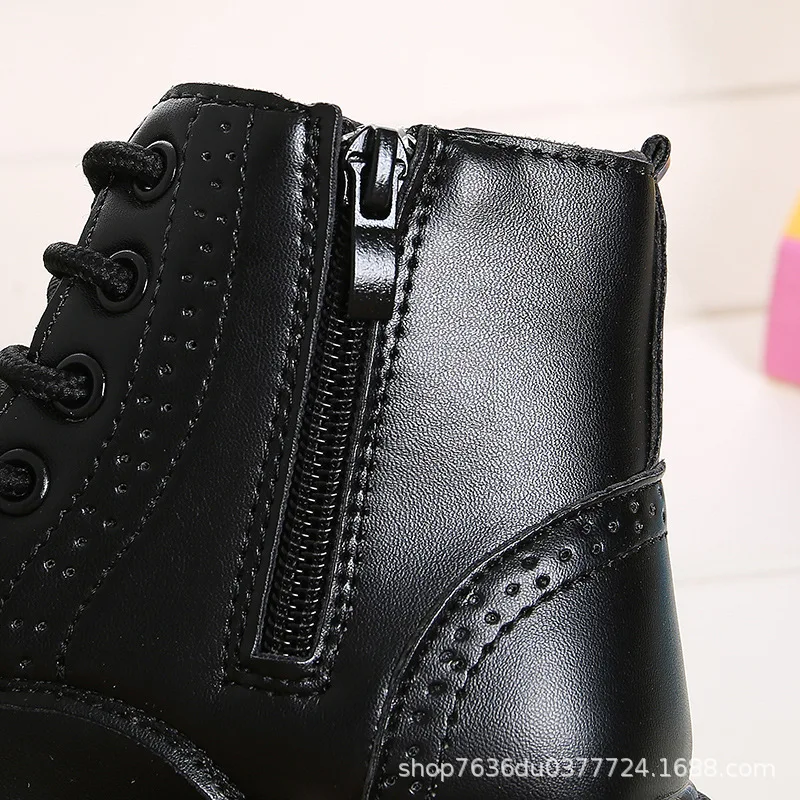 Buty dziecięce dla chłopców dziewczęta jesienno-zimowa Vintage klasyczne dziecięce botki Zipper Fashion w stylu Casual, na zamek błyskawiczny buty