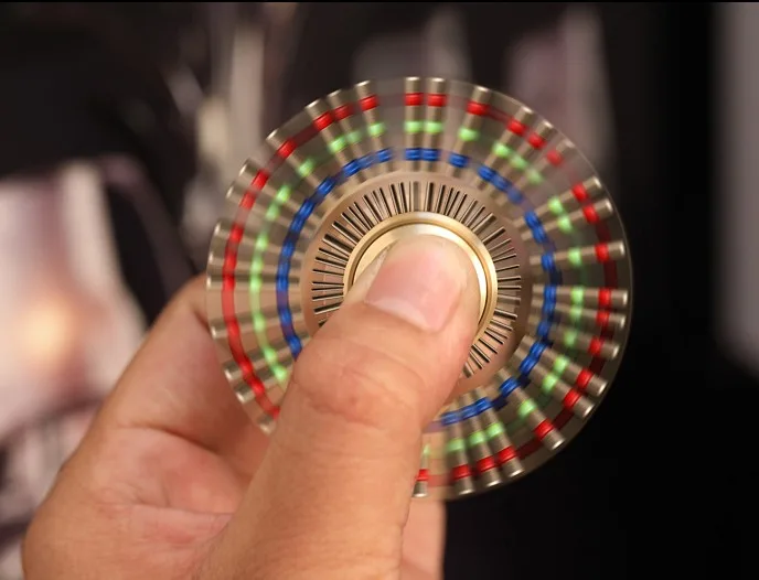 Fidget arc-en-ciel doigt Spinner main Spinner jouet métal laiton Spiner Antistress soulager le Stress jouets 2021