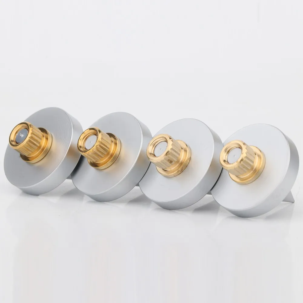 Hifi Audio Speaker Spike Isolation Feet Brass Cone Turntable Amplifier Amp Cone Speaker Pad 35X37mm