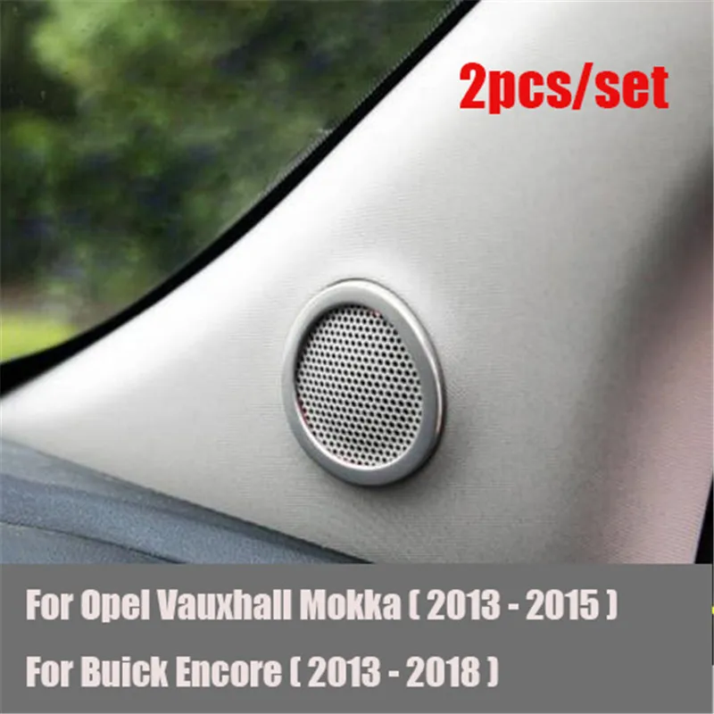 Car Accessories Speaker Audio Ring Sides Decoration Trim Cover For Opel Vauxhall Mokka 2013 - 2015 / Buick Encore 2013 - 2018