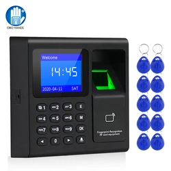 RFID Fingerprint Access Control Keypad Biometrie System Passwort Kartenleser USB Zeit Teilnahme Gerät + 10 Keyfobs, keine Software