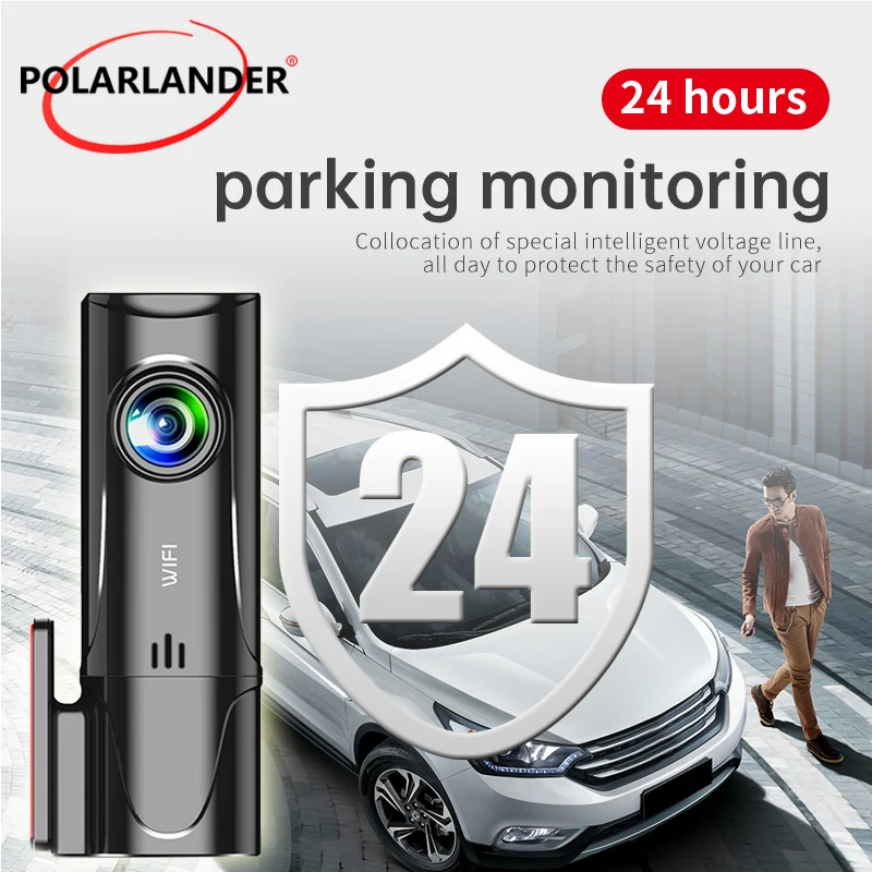 Car Recorder 24H Parking Monitoring AI Voice Control Mobile Phone Interconnection 2K Video WIFI HD Night Vision Hidden 140°Angle