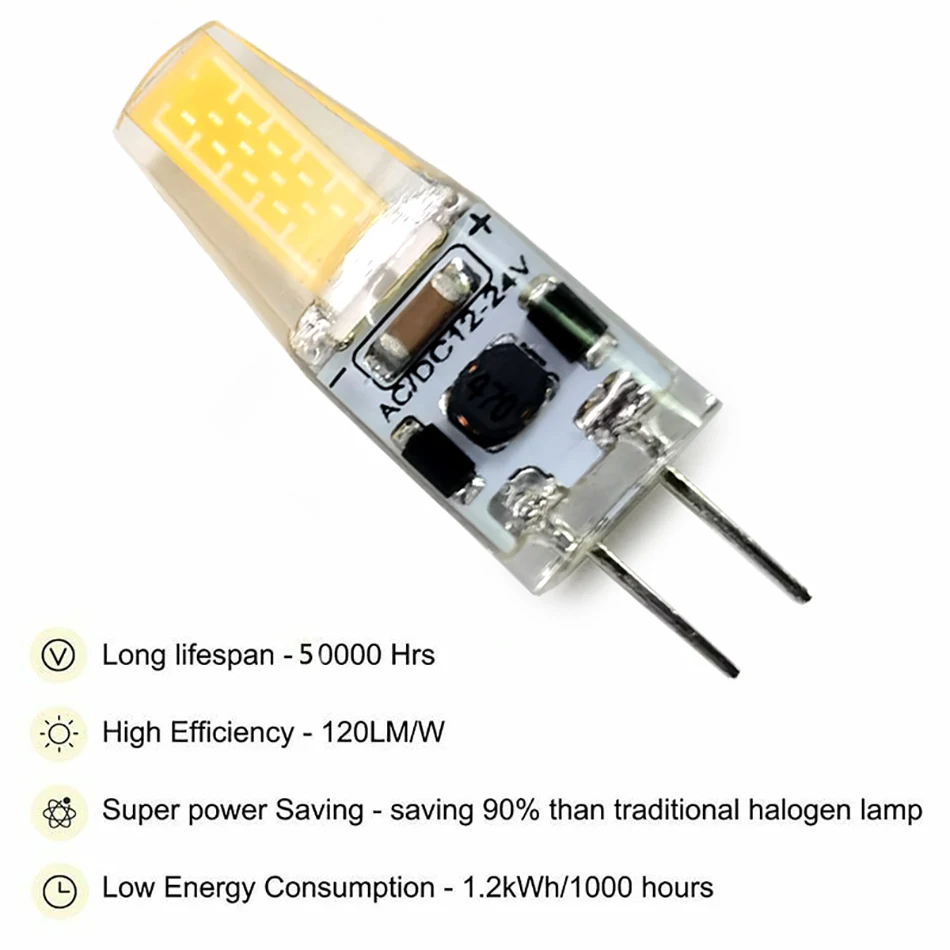 Imagem -03 - Lâmpada Regulável de Led g4 ac dc 12v24v 2w 0705 3w 1505 g4 Branco Quente para Navio Barco Caminhão Carro Cob Holofote Lustre