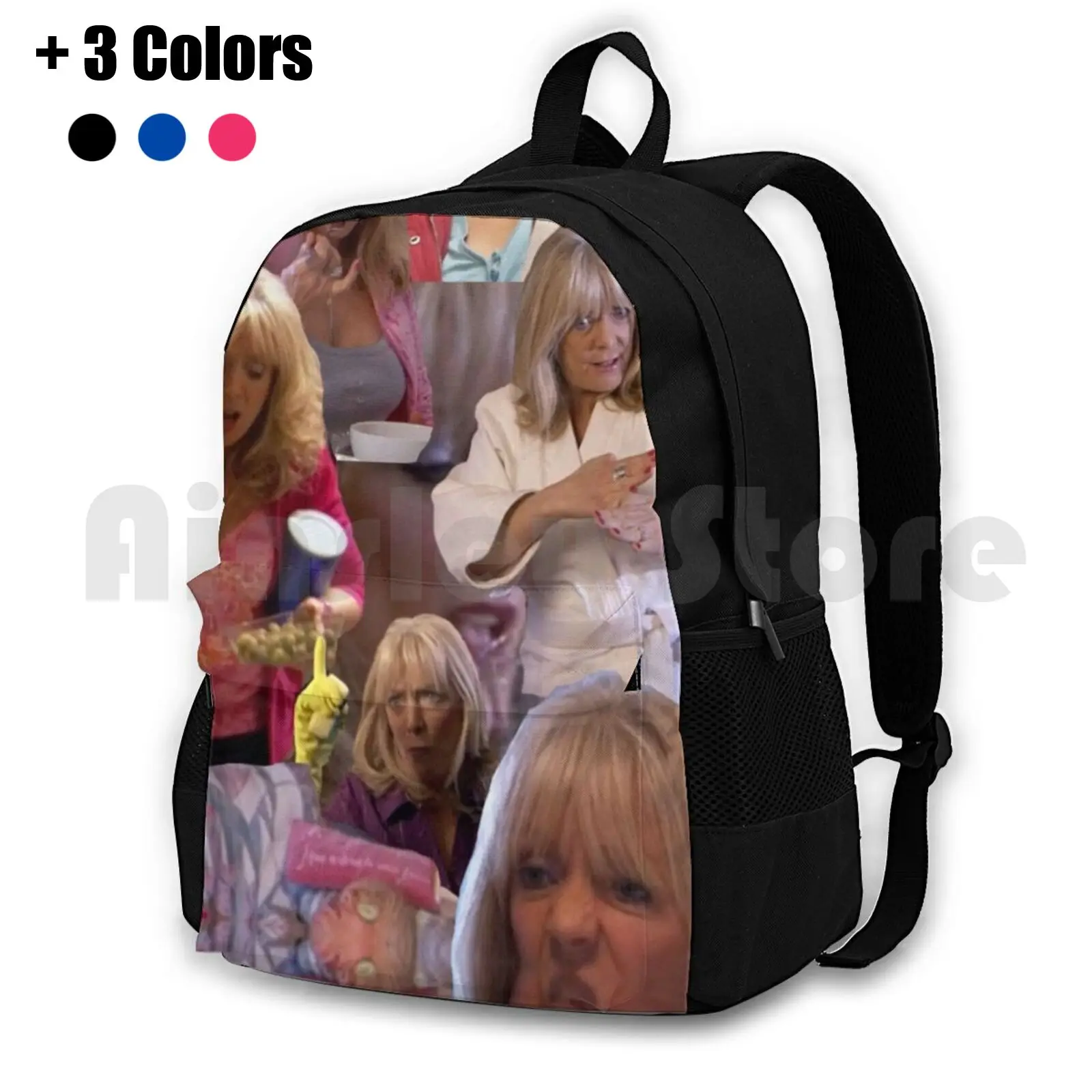 Pam Collage Gavin And Stacey Outdoor Hiking Backpack Waterproof Camping Travel Pamela Pam Gavin Stacey Gav Bb3 Smiv Smithy