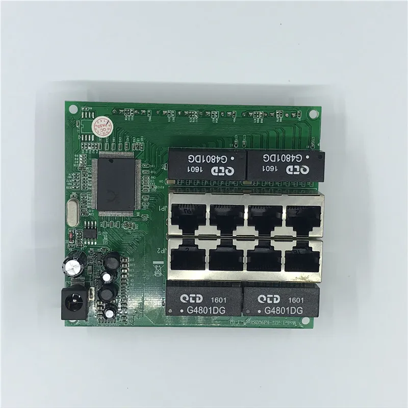 

OEM PBC 8Port Gigabit Ethernet Switch 8Port with 8 pin way header 10/100/1000m Hub 8way power pin Pcb board OEM screw hole