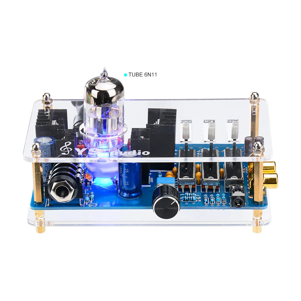 AIYIMA 6N11 Tube Preamplifier Amplifier Stereo Headphone Amplifier Class A Bile Buffer Home Audio Amp With Tone Volume Adjustmen