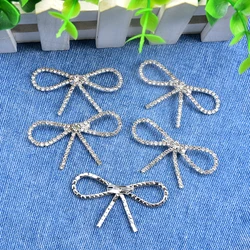 5pcs strass di vetro cristallo fiocco nodo spilla Pin Applique patch decorazione borsa abbigliamento fai da te