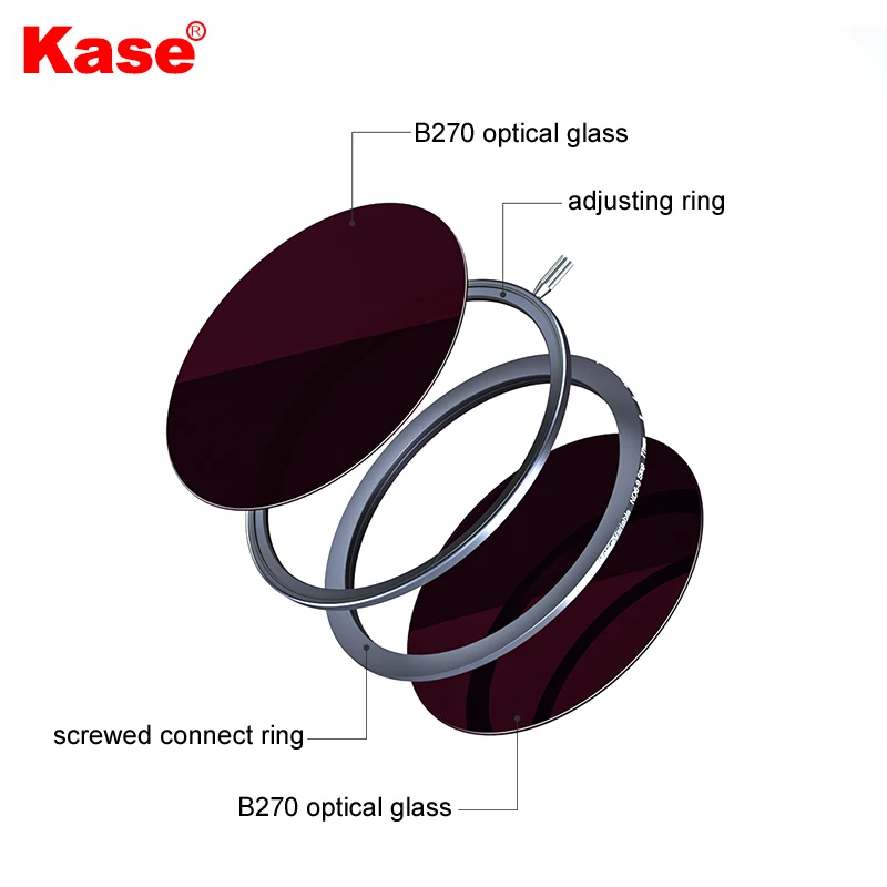 Kase 77mm/82mm Variable ND3-ND1000 MC ND Neutral Density Filter Fader with Magnetic Les Cap