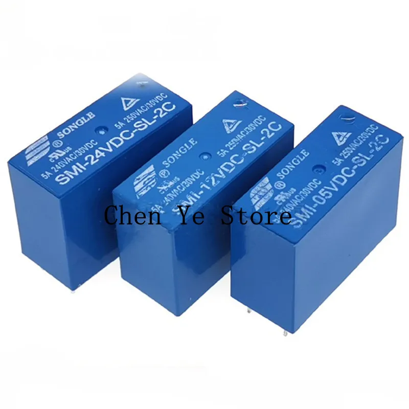 Free Shipping20PCS SMI-05VDC-SL-2C SMI-12VDC-SL-2C SMI-24VDC-SL-2C 8Pin 250V DC 5A 100% NEW Original Relay DC5V 12V 24V