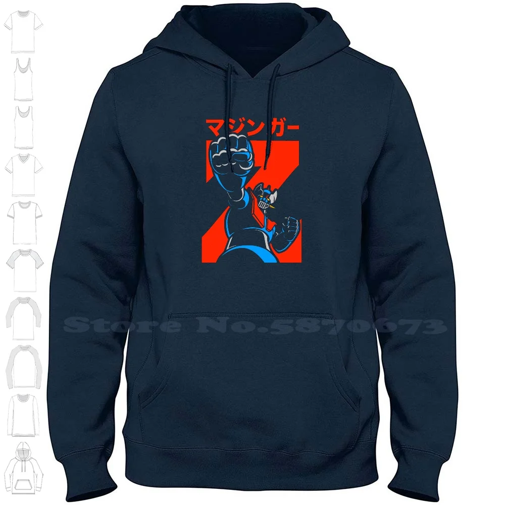 151 Z Jap 100% Cotton Hoodie T-Shirt Z Mazinga Koji Go Nagai Super Robot Punch Zeta Fanart Vertor Art Classic Anime Classic