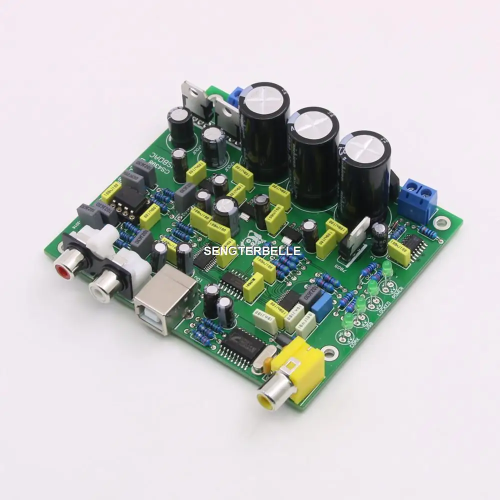 CS8416 CS4398 DAC DIY Kit mit USB Koaxial 24/192K decoder Kit AC15V 32K-192K/24BIT