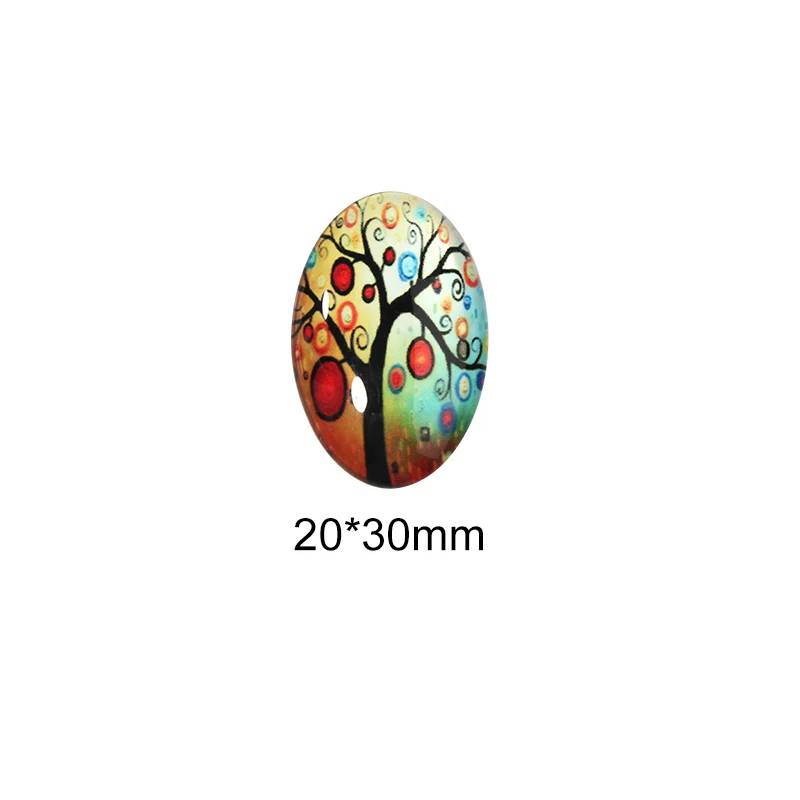 20pcs Eiffel Tower Multi-style 20x30mm Oval Blank Flatback Glass Cabochon For DIY Jewelry Making Bracelet Accessories