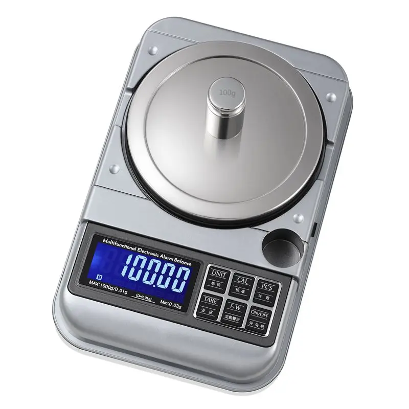 Professinal Digital Fixed-number Warning Weight Balance 0.01g/0.1g Jewelry Scale USB Electronic LCD Kitchen Alarm Count Scales