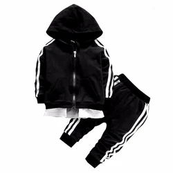 Spring Baby Casual Tracksuit Children Boys Girls Cotton Zipper Jacket Pants 2Pcs/Sets Kids Leisure Sports Suit Infant Clothing