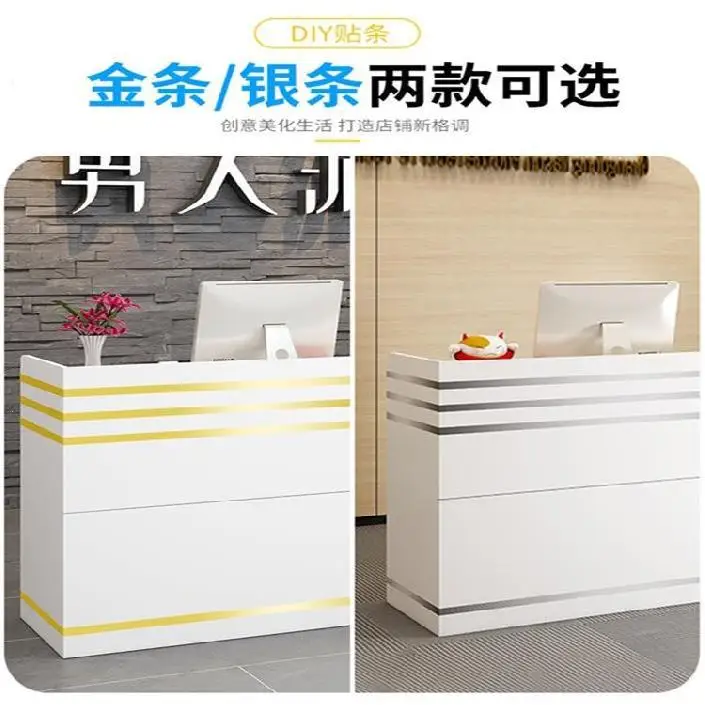 100cm New Bar Table Small Shop Front Desk Bakery Shop Beauty Salon Storage Reception Desks Contemporary Furniture Cashier Desk