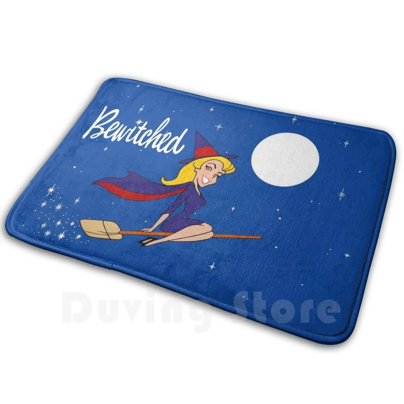 Bewitched 60s Retro Mat Rug Carpet Anti-Slip Floor Mats Bedroom Cartoon Bewitched Endora Darrin Montgomery Witch Witches Screen