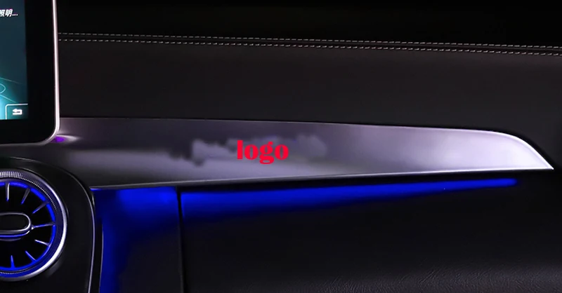 Atmosphere Lamp Cover MB Co-pilot Neon Ambient Light For Mercedes-Benz C/GLC class W205 X253 2014-2020 LED 3/12/64 Colors