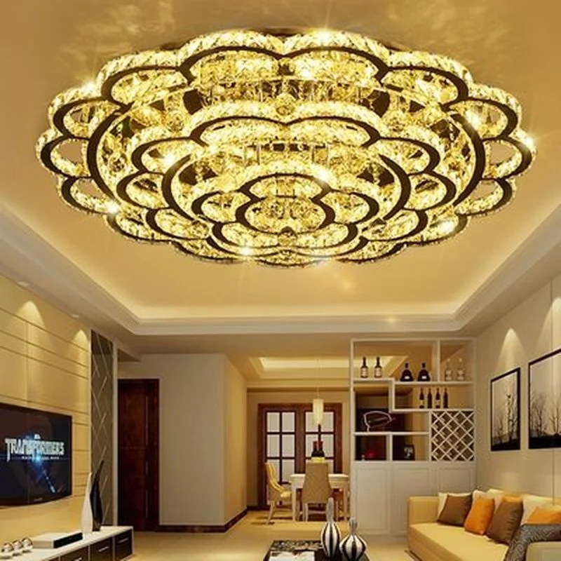 Flor de ameixa moderna led lustres teto lâmpada lustre cristal cromo metal quarto led iluminação lustre luzes led regulável