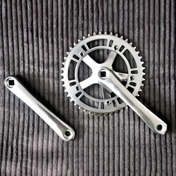 Fixie Bike Square Hole BB Crankset Single Speed Chainwheel 46T 130BCD Crank 170mm Aluminum Fixed Gear Bike Crankset