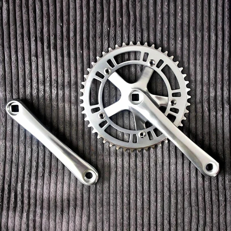 Fixie Bike Square Hole BB Crankset Single Speed Chainwheel 46T 130BCD Crank 170mm Aluminum Fixed Gear Bike Crankset