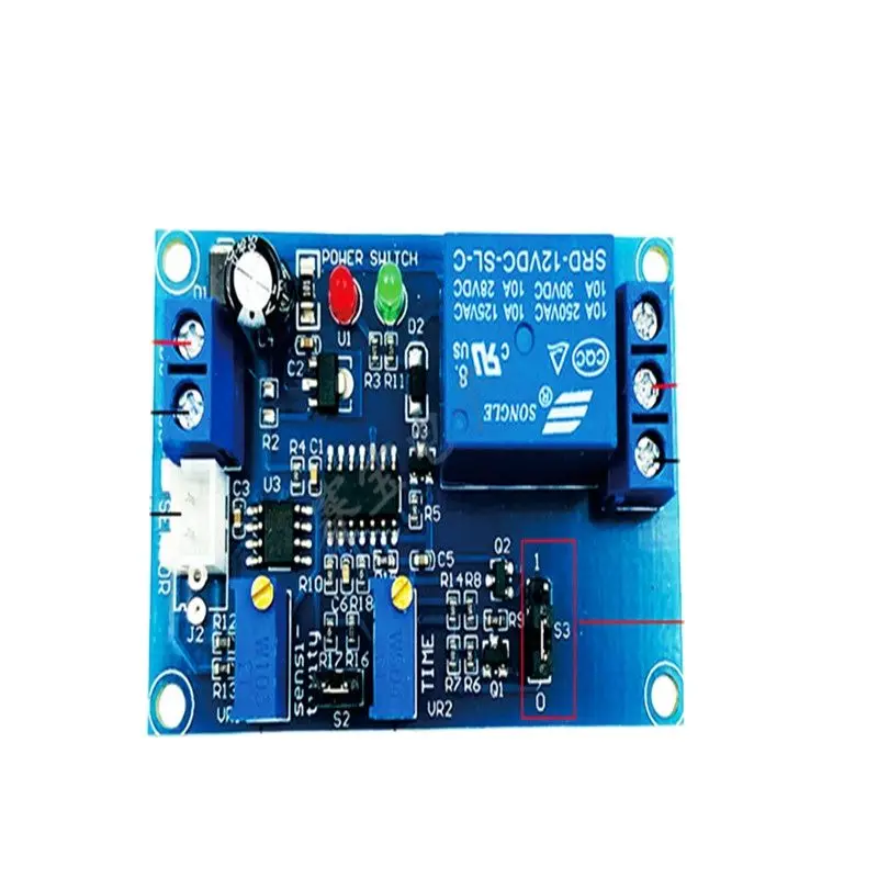Fotoresistor sensor de controle de luz atraso interruptor de detecção ajustável nenhum sensor de luz módulo relé 12v