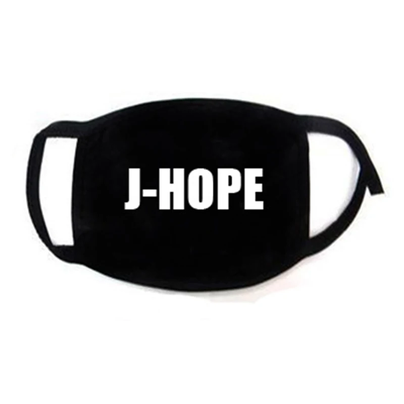 JIMIN V RAP MONSTER JIN JUNGKOOK SUGA JHOPE Kpop Black Printed Mask Women Men Fans Face Masks Warm Dust Proof Vante Fashion