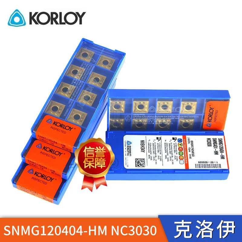 KORLOY SNMG120404 SNMG120408 SNMG150608 SNMG150612 SNMG190612-GR NC3030 SNMG190612-GR NC3030 Carbide Insert SNMG Inserts