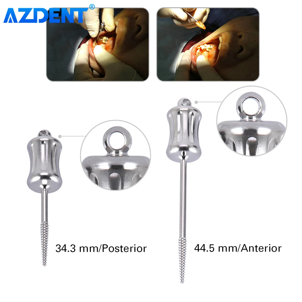 AZDENT Dental Broken Root Crushing Drill Apical Fragments Remnant Extractor 34.3mm 44.5mm Micro Tooth Tappet Dentistry Tools