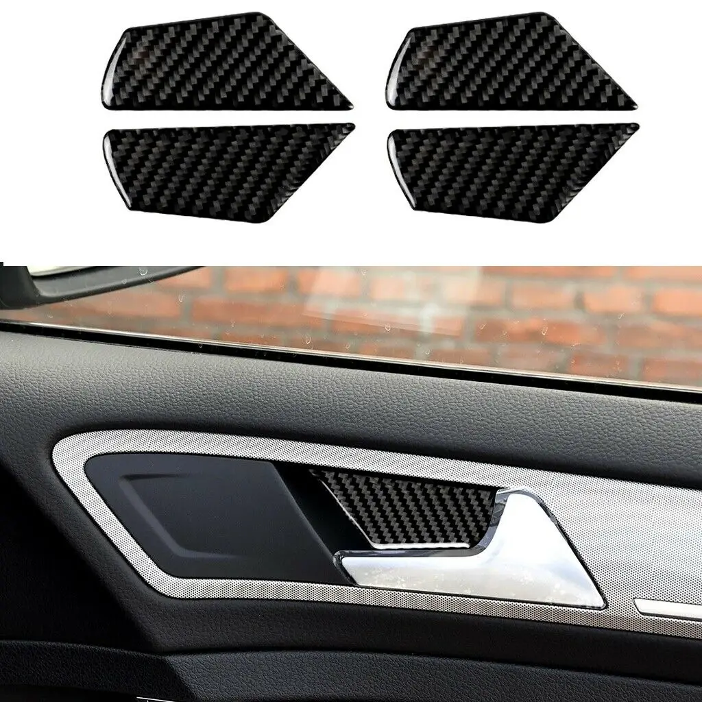 

Car Accesories Real Carbon Inner Door Handle Cup Bowl Trim Cover For 2015-2020 Golf MK7 GTI R 4PCS