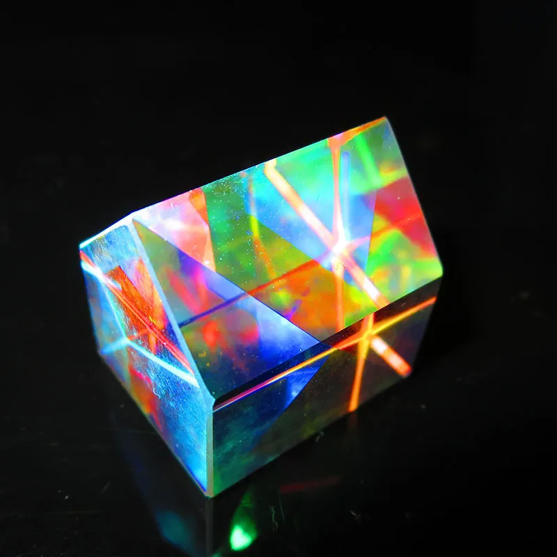 Cabin Pyramid Optical Prism Combiner Colorful Prism Bright Light K9 Glass Beam Splitter Optical Experiment Instruments Prism