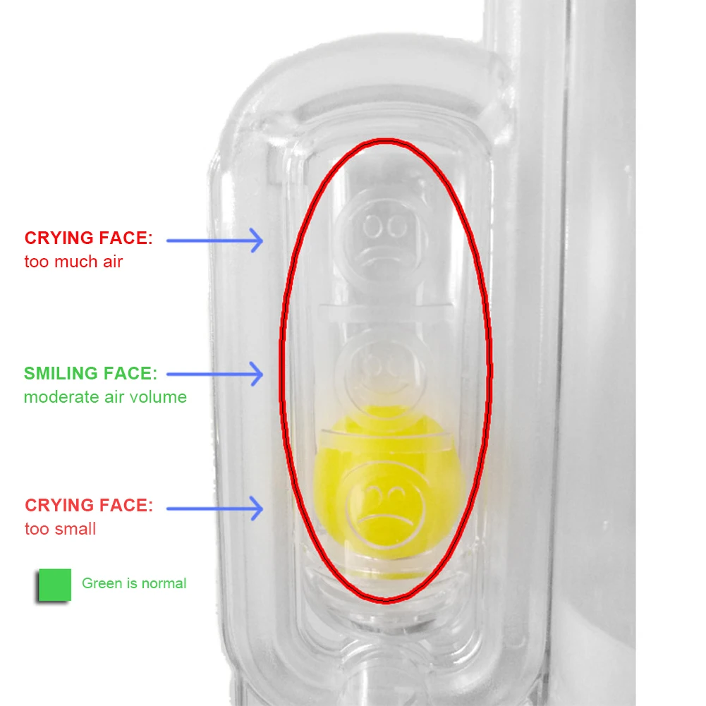 1 Set 5000ml Volumetric Exerciser Lung Breathing Exerciser  Vital Capacity Apparatus Spirometer Rehabilitation Trainer