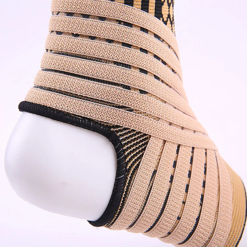 High Elastic Compression Ankle Bandage Brace Support Sports Gym Ankle Brace Foot Protective Gear for Sports Basketball Soccer