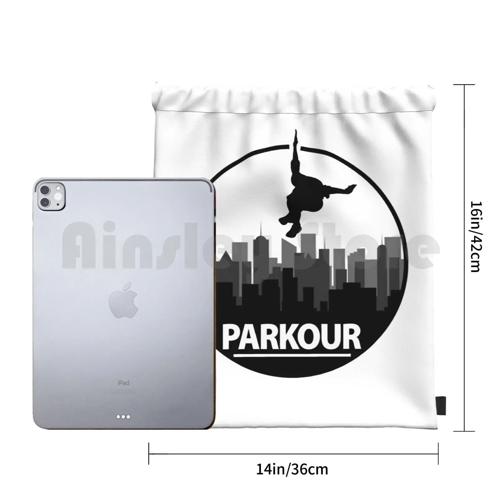 Parkour. Backpack Drawstring Bags Gym Bag Waterproof Parkour Sports Hobby Idea Leisure Free Running Backflip image 3