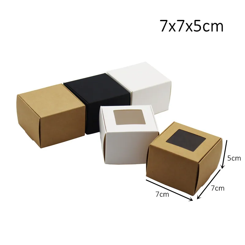 

Yangxichen Jewelry 6Pcs 7*7*5cm Gifts Packaging Vintage kraft flower Gifts box Packaging For Wedding Home Party Supplies