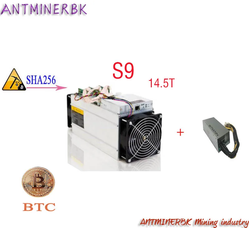 

Used Mining Machine Antminer S9 14.5T 14.5th/s Bitmain With PSU S9 Bitcoin Miner 16nm 1372W Miner Shipped Within 24 Hours