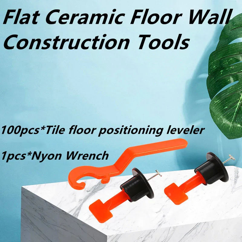 100 шт. Плоские керамические напольные настенные строительные инструменты многоразовая система выравнивания плитки Kittile система выравнивания набор для плитки