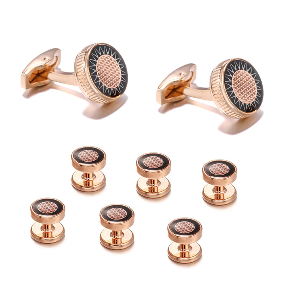 VAGULA Cufflink Stud in 8pcs Set New Suit Tuxedo Collar Stud Set S17