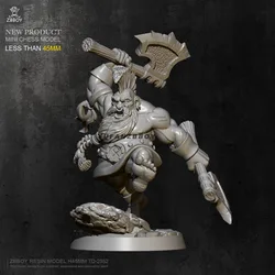 45mm Resin model kits Double Axe Old Dwarf self-assembled TD-2352