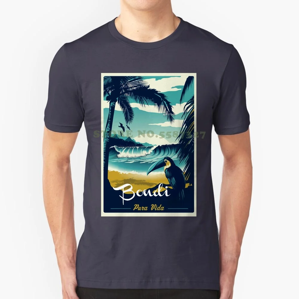 Bondi Pura Vida Beach Name Tshirt Men Beach Tshirts Gift Tshirt Tee Shirts Men O-Neck Tees