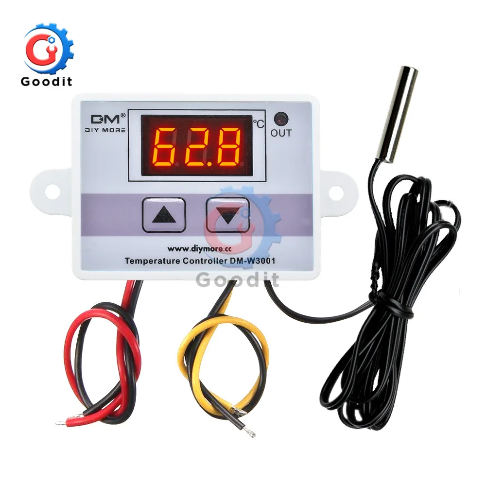 W3001 W3002 W3230 LED Digital Thermostat Temperature Controller AC 110V-220V DC12V 24V Thermoregulator Heating Cooling Control